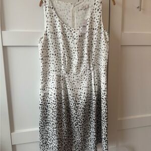 LOFT Monochrome Sleeveless Midi Dress